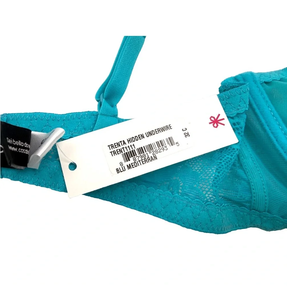 Cosabella Trenta Underwire Bra 32C Blue Lace